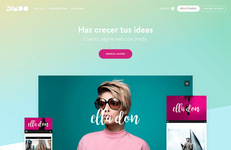 Captura de pantalla de Jimdo, creador web todo en uno optimizado para SEO Jimdo - Creador de páginas web todo en uno