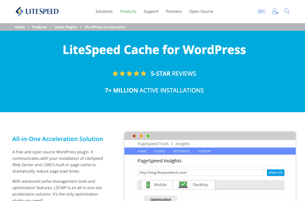 LiteSpeed Cache - plugin de cache para WordPress