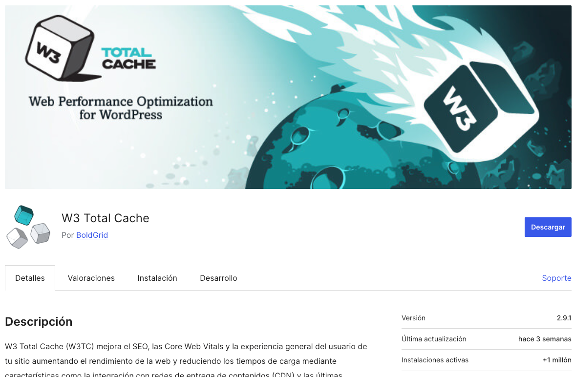 W3 Total Cache - plugin de cache para WordPress